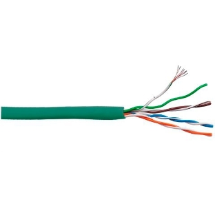 Кабель информационный Lanmaster LAN-5EUTP-PT-LSZH-GN кат.5е U/UTP не экранированный 4X2X24AWG LSZH внутренний 305м зеленый