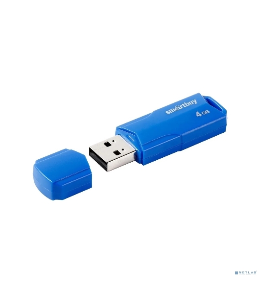 Флешка USB Smartbuy CLUE Blue (SB4GbCLU-BU), 4Gb, USB 2.0, R/W 15/8, синий