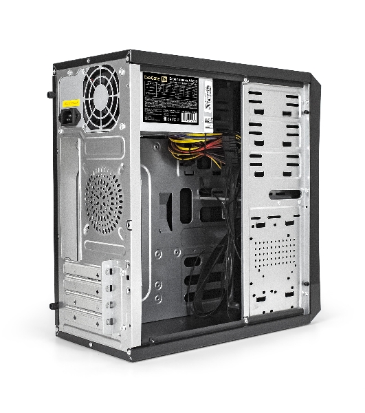 Компьютерный корпус ExeGate EX284031RUS Minitower BA-203U Black, mATX, (AA500, 80мм), 2хUSB+1хUSB 3.0, Audio