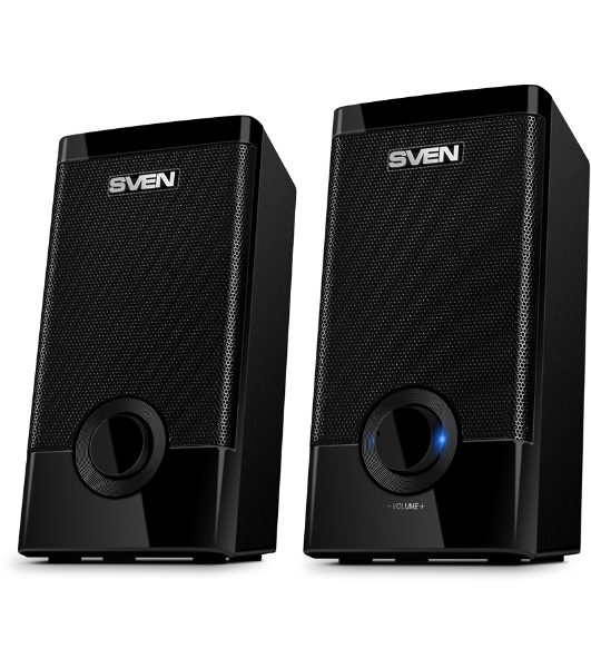 Колонки SVEN 318 черный USB-порт ПК, ноутбука или адаптер 5V DC