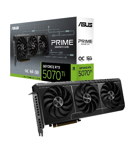 Видеокарта ASUS PRIME-RTX 5070TI-O16G RTX 5070TI HDMIx1,DPx3,16G,D7