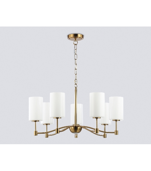 Люстра Ambrella light LH56053/7 BS/FR латунь/белый матовый E14*7 max 40W D680*950