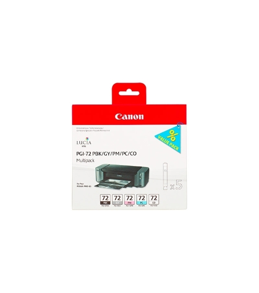 Картридж струйный Canon PGI-72 PBK/GY/PM/PC/CO Multi Pack (510 стр. 5 шт по 14 мл) для Canon PIXMA PRO-10, PRO-10S