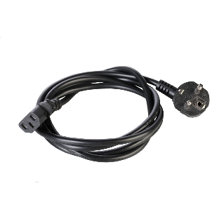 Шнур питания с заземлением IEC 60320 C13/EU-Schuko, 10А/250В (3x1,0), 5 м. (R-10-Cord-C13-S-5)