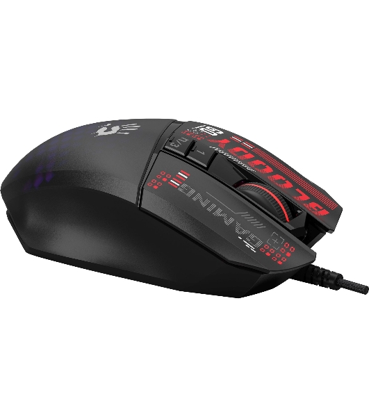 Мышь проводная A4Tech Bloody W60 Max Mini черный, 12000 dpi, USB, кнопки - 9