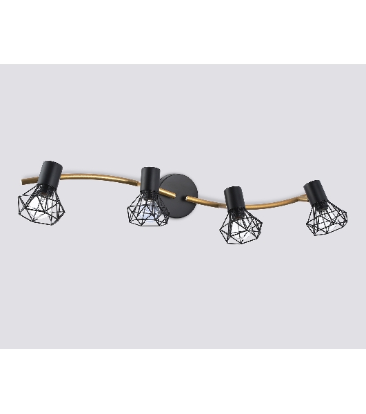 Светильник Ambrella light TR8658/4 BK/GD черный/золото E14/4 max 60W 750*100*185