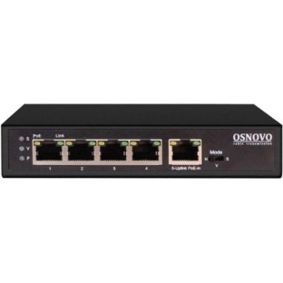 Коммутатор Osnovo SW-8050/D 5G 4PoE+ 90W неуправляемый
