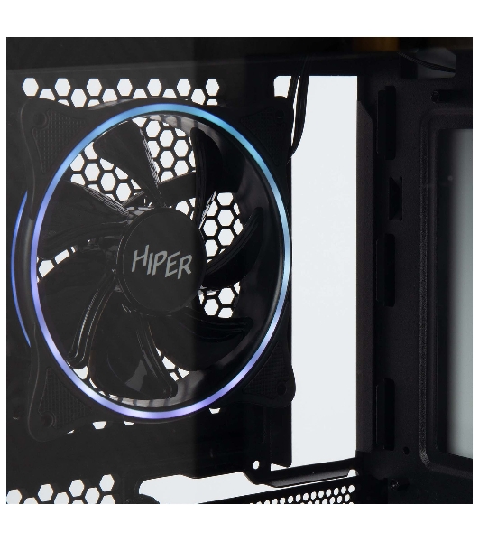 Компьютерный корпус Hiper PW81 белый без БП ATX 3x120мм 2xUSB2.0 2xUSB3.0 audio bott PSU
