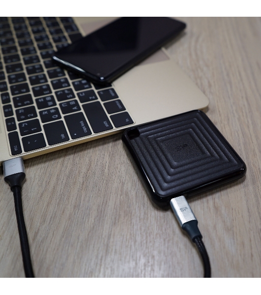 Внешний SSD 2TB Silicon Power PC60, External, USB 3.2 Type-C R/W - 540/500 MB/s черный