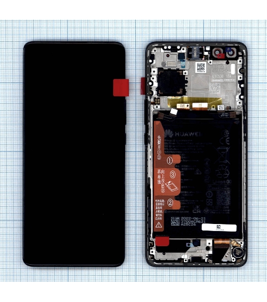 Дисплей для Huawei Nova 10 Pro в сборе с тачскрином, панелью и аккумулятором (02354YMX), черный