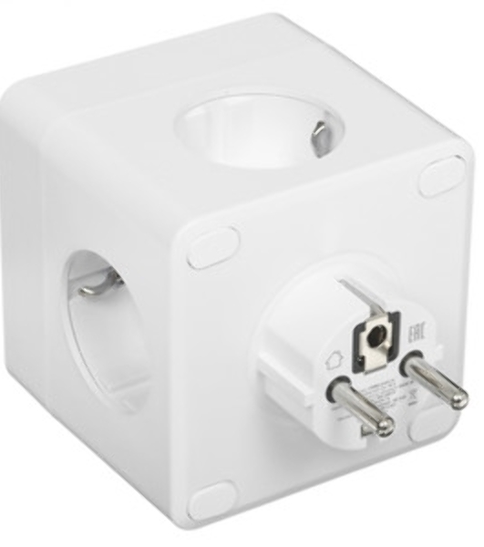 Сетевой фильтр Cablexpert Cube CUBE-4-U4-W, 4 р, 16А, 4хUSB, ур. защиты 2+, белый, коробка