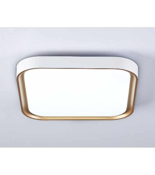 Потолочный светодиодный светильник Ambrella light FZ1259 WH/GD белый/золото 27W 5000K 350*350*60 (Без ПДУ)
