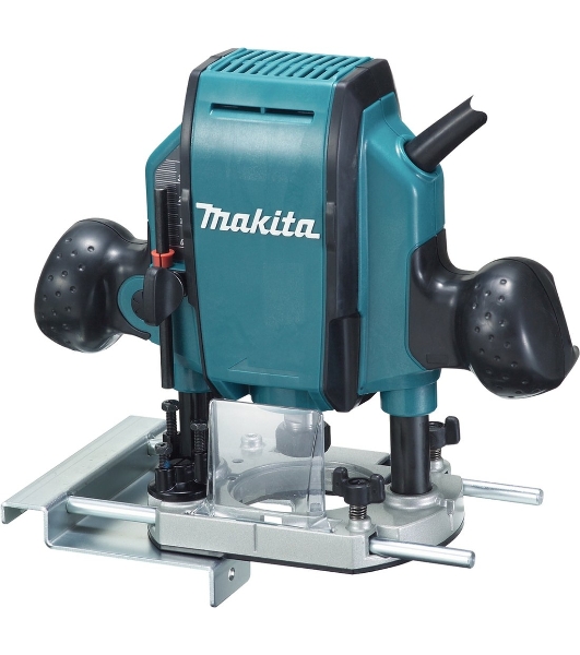 Фрезер Makita RP0900K 900Вт,27000об\м,ход-35мм,цанга-6\8мм,2.7кг,чем