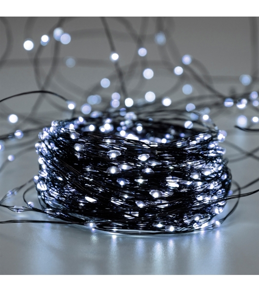 Гирлянда Neon-night Роса с контроллером 20м, 200LED, IP20, 230В, зеленый провод, белое свечение