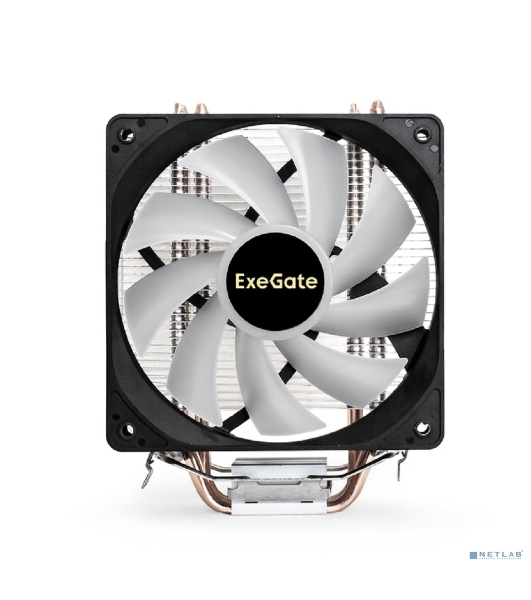 Кулер для процессора ExeGate Wizard EXX400V2-PWM.FRGb серебристый, 120 мм, алюминий/медь, 2400 об/мин, 24 дБ, 4 pin, 140 Вт, 155 мм