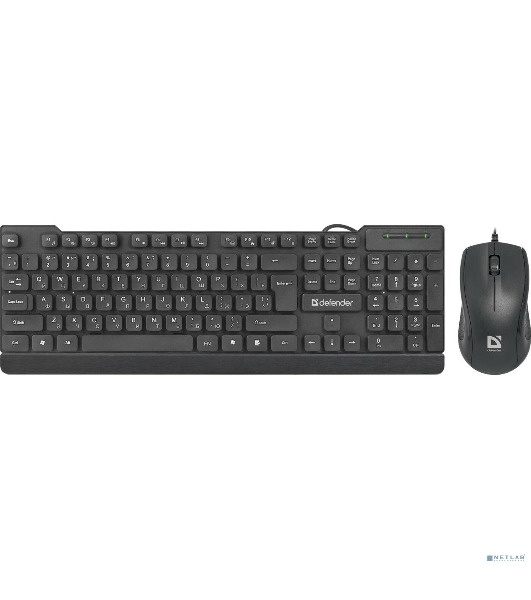 Комплект клавиатура+мышь Defender York C-777 проводной, USB, 1000 DPI, чёрный