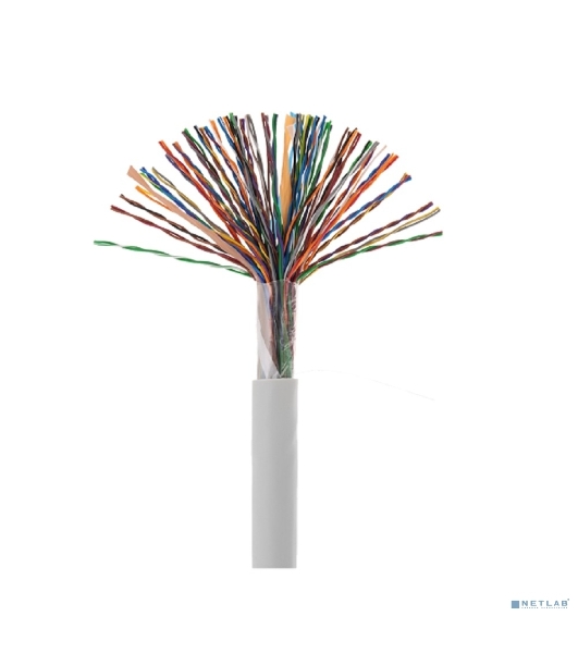 Кабель витая пара Rexant U/UTP, CAT 5е, PVC, 25PR, 24AWG, INDOOR, SOLID, серый, 305м