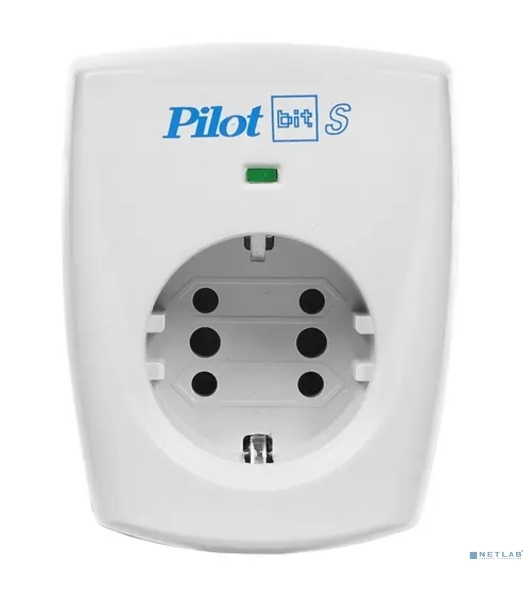 Сетевой фильтр ZIS PILOT BIT S, 1 розетка, 16А/3,5кВт, св.серый