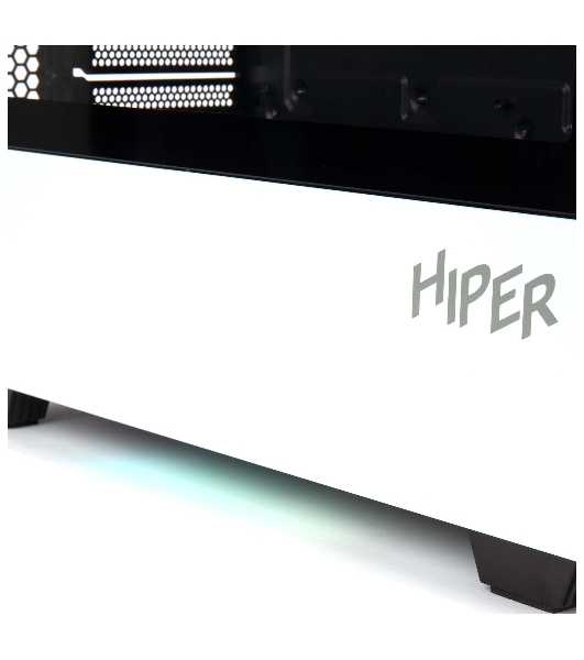 Компьютерный корпус Hiper PW81 белый без БП ATX 3x120мм 2xUSB2.0 2xUSB3.0 audio bott PSU
