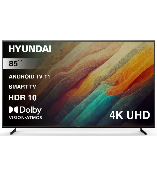 Телевизор Hyundai 85' H-LED85BU7007 черный LED UHD 60Hz Smart TV