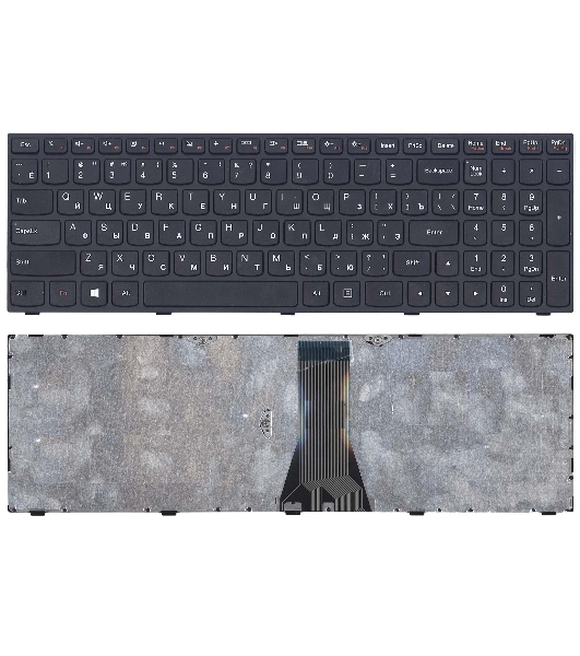 Клавиатура для ноутбука Lenovo IdeaPad G50-70 G50-30 черная с черной рамкой