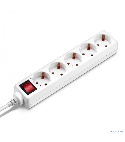 Сетевой удлинитель Buro BU-PS5.5/W 5 м (5 розеток) белый (пакет ПЭ)