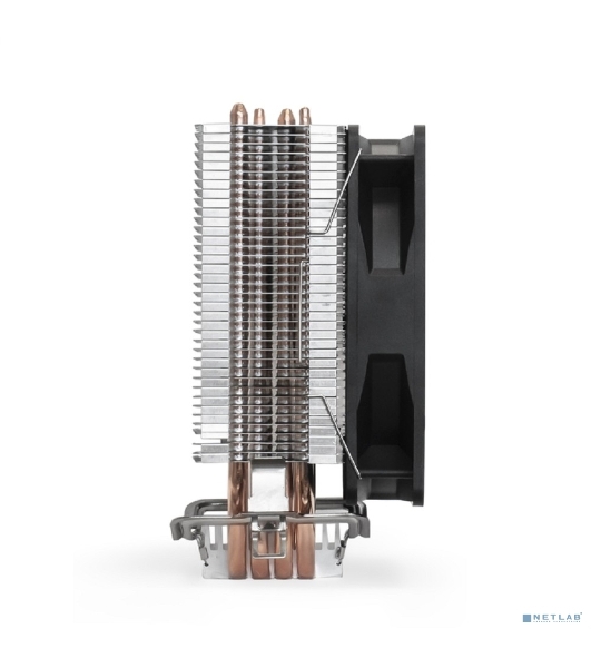 Кулер для процессора ExeGate Wizard EXX400V2-PWM.FRGb серебристый, 120 мм, алюминий/медь, 2400 об/мин, 24 дБ, 4 pin, 140 Вт, 155 мм