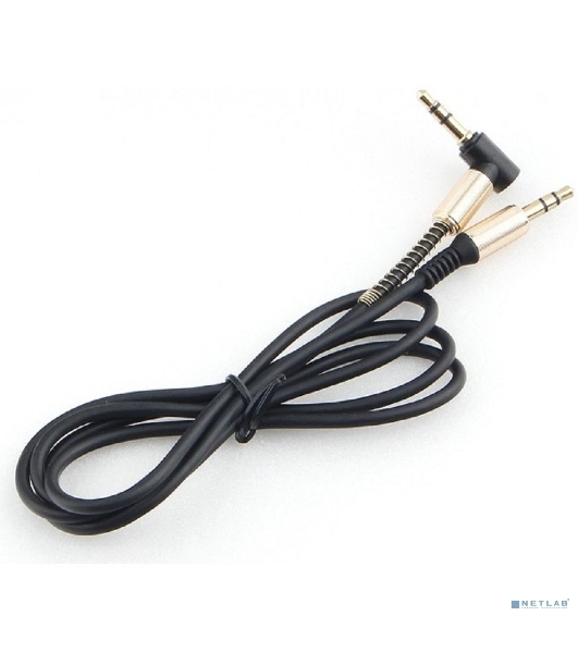 Кабель Cablexpert аудио 90˚ CCAB-02-35MML-1MB. 3.5 Jack (M)/3.5 Jack (M), черный, 1м, блистер