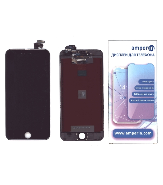 Дисплей Amperin для Apple iPhone 6 Plus в сборе с тачскрином (IPS), черный