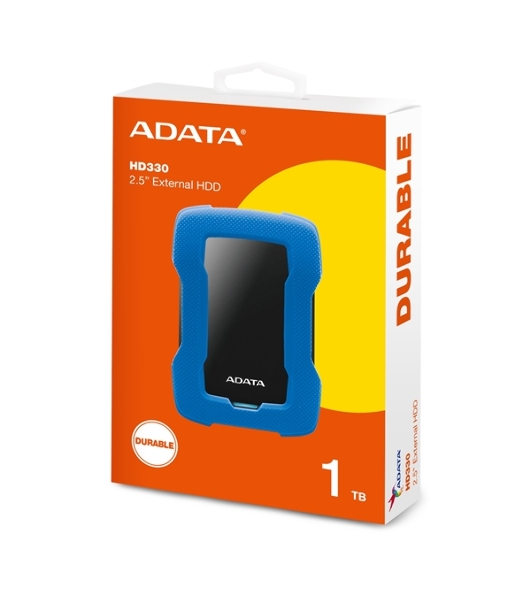 Внешний HDD 2.5' ADATA HD330, 1TB, USB 3.2 Gen 1 Type-A, 5400 rpm, синий