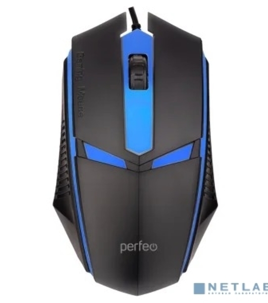 Мышь проводная оптическая Perfeo 'FACE', 3 кн, USB, черный, GAME DESIGN, 7 цв. подсветка, 1000 DPI
