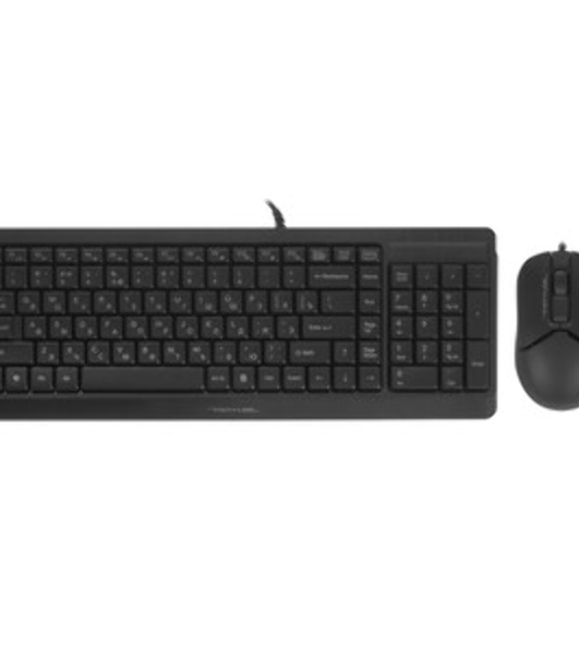 Комплект клавиатура+мышь A4Tech FStyler F1512 проводной, USB, 1200 DPI, черный