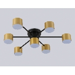Потолочный светильник Ambrella light FL51726/7 BK/GD черный/золото GX53/7 max 12W 645*135, фото 1