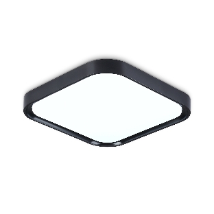 Потолочный светодиодный светильник Ambrella light FZ1262 BK черный 18W 5000K 250*250*60 (Без ПДУ)