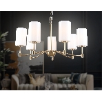 Люстра Ambrella light LH56053/7 BS/FR латунь/белый матовый E14*7 max 40W D680*950, фото 1