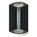 Душевая кабина BAU Nimb с поддоном 90x90х215, прозрачное закаленное стекло, черный матовый профиль,, фото10