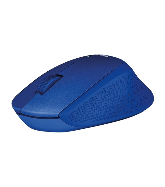 Мышь беспроводная Logitech M330 SILENT PLUS синий, 1000 dpi, радиоканал, USB, кнопки - 3