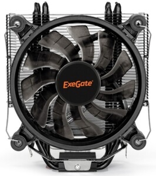 Кулер для процессора ExeGate Dark Magic EXX400V3 PWMRGB, 120 мм, алюминий/медь, 800-1800 об/мин, 11-33 дБ, 4 pin PWM, 140 Вт, высота 148 мм, RGB