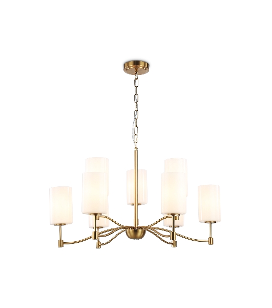 Люстра Ambrella light LH56054/6+3 BS/FR латунь/белый матовый E14*9 max 40W D765*1060