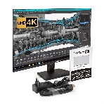 Монитор 31.5' ExeGate SmartView EF3200C IPS 3840x2160, 60 Гц, 5 мс, 16:9, 300 кд/м², HDMI 2.0, DP, 3.5 Jack, USB Hub, динамики (2x3 Вт), HDR10, FreeSync, черный, фото24
