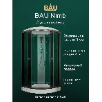 Душевая кабина BAU Nimb с поддоном 90x90х215, прозрачное закаленное стекло, черный матовый профиль,, фото9