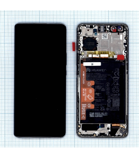 Дисплей для Huawei Nova 10 Pro в сборе с тачскрином, панелью и аккумулятором (02354YMS), белый