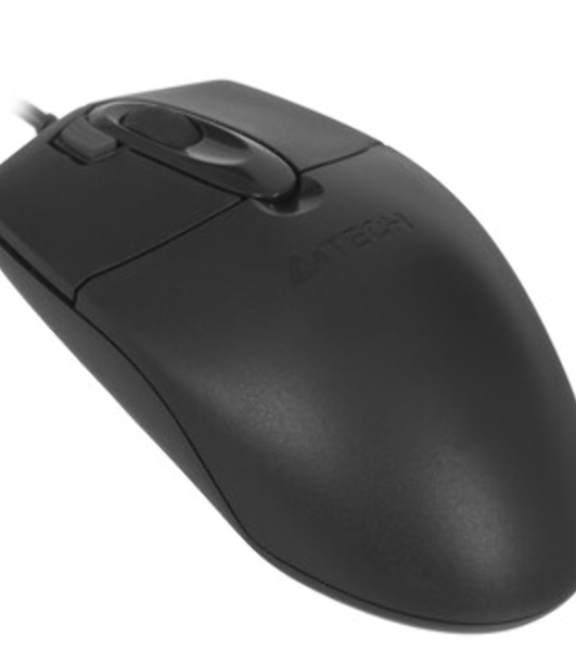 Мышь проводная A4Tech OP-730D черный, 1200 dpi, USB, кнопки - 4