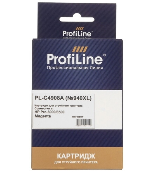 Картридж струйный ProfiLine PL-C4908A №940XL для принтеров HP Officejet Pro 8000/8500 Magenta пигмент