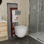 Комплект BAU 6 в 1: инсталляция BAU PRO, унитаз подвесной безободковый вихревой со скрытым сливом Bau Dream Hurricane3, сиденье дюропласт микролифт, клавиша BASIC хром, фото6