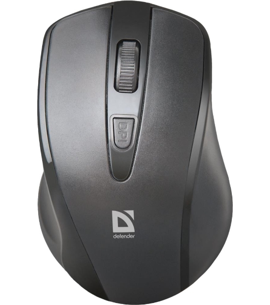 Мышь беспроводная Defender Datum MM-265 черный, 1600 dpi, радиоканал, USB, кнопки - 4