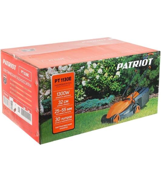 Газонокосилка электрическая Patriot PT1130E, от сети, 1200 Вт