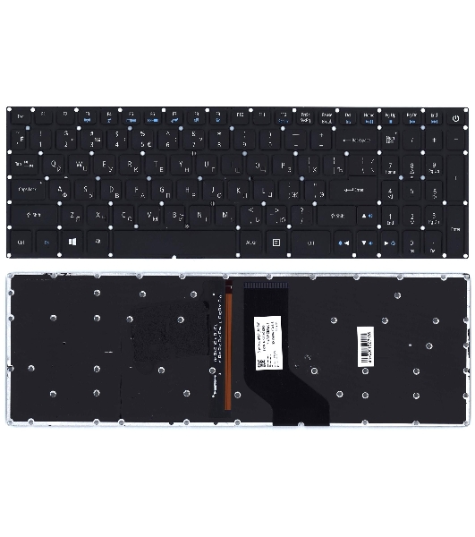 Клавиатура для ноутбука Acer Aspire VN7-593G черная с подсветкой