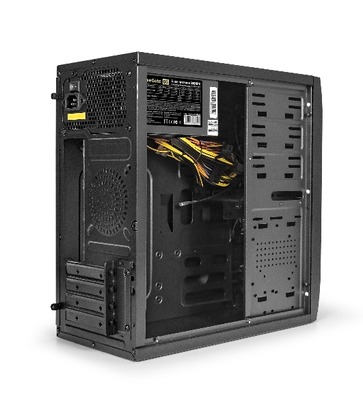 Компьютерный корпус Minitower ExeGate mEVO-7807-NPX500 (mATX, БП 500NPX 12см, 1хUSB+1хUSB 3.0, черный 1x12см с RGb подсветкой)