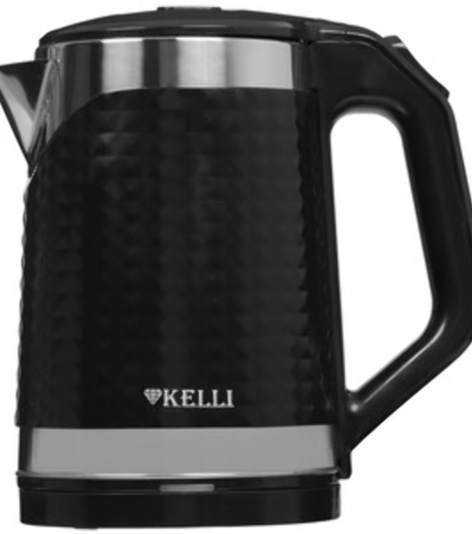 Чайник электрический Kelli KL-1372B 1.8 л, нержавейка+пластик, черный (12)